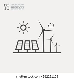 eco energy isolated minimal icon. infographic line vector icon for websites and mobile minimalistic flat design. 