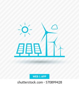 eco energy isolated minimal icon. infographic line vector icon for websites and mobile minimalistic flat design. 