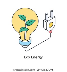 Eco Energy Isometric style icon. Symbol on White background EPS 10 File 