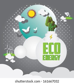 Eco energy. Let's Save the world together concept.vector illustration,