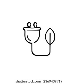 Eco Energy Line Style Icon Design