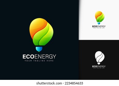 Eco energy logo design with gradient