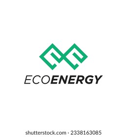 Eco Energy logo design simple letter ee