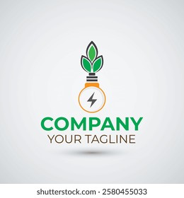 Eco energy logo design template