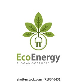 Eco energy logo design template
