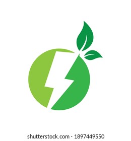 Eco energy logo images illustration design