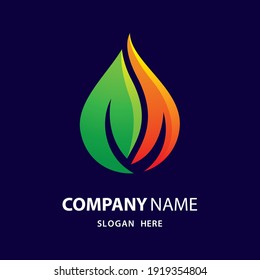 Eco energy logo images illustration design