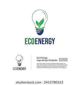 Eco Energy logo with leaf inside a light bulb.