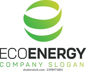 Eco-Energy-Logo Buchstabe E Logo Eco-Logo