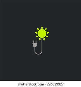 Eco Energy Logo. Recycle, Energy Saving Symbols. Ecology Icons Set 