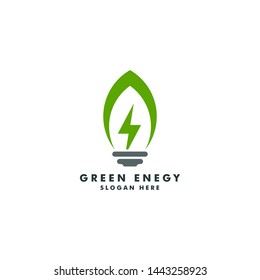 eco energy logo template, nature icon symbol - vector