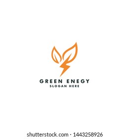 eco energy logo template, nature icon symbol - vector