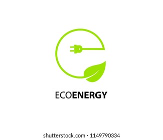 Eco Energy logo template vector icon
