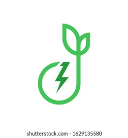 Eco energy logo template vector icon design