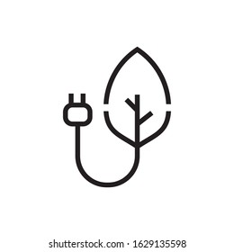 Eco energy logo template vector icon design