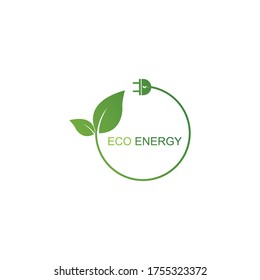 
Eco energy logo template vector icon illustration design