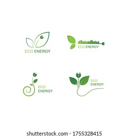
Eco energy logo template vector icon illustration design