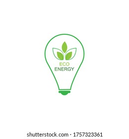 Diseño de ilustración de icono vectorial de la plantilla del logotipo de la energía ecológica