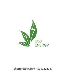 Eco energy logo template vector icon illustration design