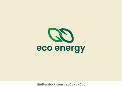 Ökoenergie-Logo, Vektorsymbol