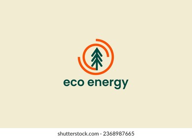 eco energy logo vector icon illustration