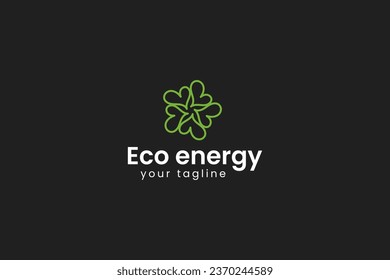 eco energy logo vector icon illustration