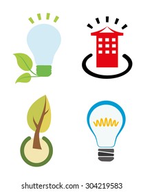 Eco and Energy logos set. 