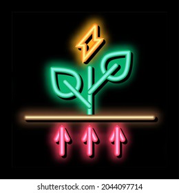 eco energy neon light sign vector. Glowing bright icon eco energy sign. transparent symbol illustration