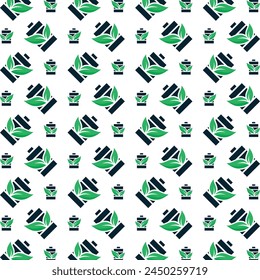 Eco energy noticeable trendy multicolor repeating pattern vector illustration background design