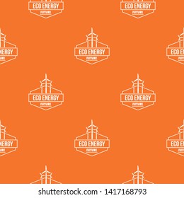Eco energy pattern vector orange for any web design best