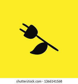 eco energy plug icon vector