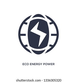 eco energy power isolated icon. Simple element illustration from ecology concept. eco energy power editable logo symbol design on white background. Can be use for web and mobile.