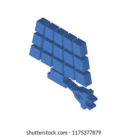 Eco energy power isometric left top view 3D icon