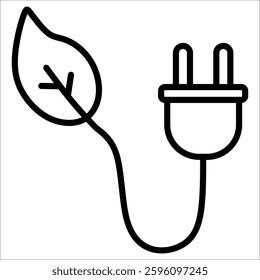 Eco Energy Simple Icon Vector Illustration Concept
