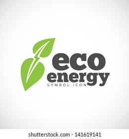 Eco energy symbol icon/ logo template