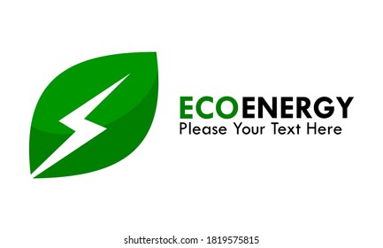 Eco energy symbol logo template illustration