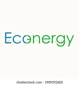 Gráficos vectoriales del logotipo de la energía ecológica
