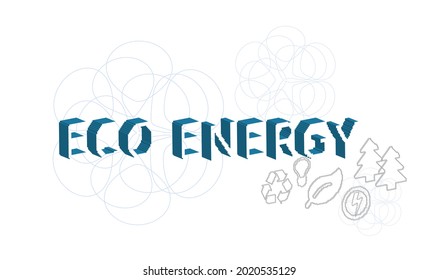 eco energy vector abstract concept word design symbol cloud