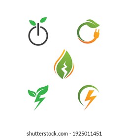 Eco energy vector illustration logo template