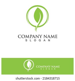 Eco Energy Vector Logo with leaf symbol. Green color with flash or thunder graphic. Nature and electricity renewable. This logo is suitable for technology, recycle, organic.
