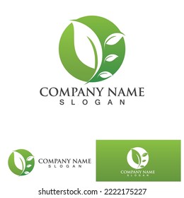 Eco Energy Vector Logo with leaf symbol. Green color with flash or thunder graphic. Nature and electricity renewable. This logo is suitable for technology, recycle, organic.