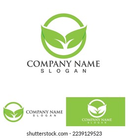 Eco Energy Vector Logo with leaf symbol. Green color with flash or thunder graphic. Nature and electricity renewable. This logo is suitable for technology, recycle, organic.