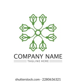 Eco Energy Vector Logo with leaf symbol. Green color with flash or thunder graphic. Nature and electricity renewable. This logo is suitable for technology, recycle, organic.