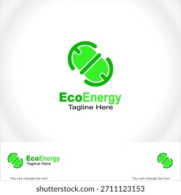 
Plantilla del logotipo del Vector de Energía Eco