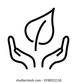 Eco environment icon in flat style isolated on white background.  Saving the planet and ecology friendly concept. Vector illustration for graphic design, logo, Web, UI, mobile app.