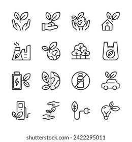 Eco and Environment icon set
