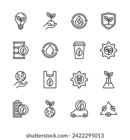 Eco and Environment icon set