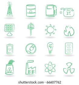 Eco and environment icon set