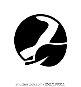 Eco environment icon in trendy flat style isolated on white background. 