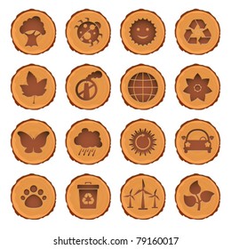 Eco and environment icons set